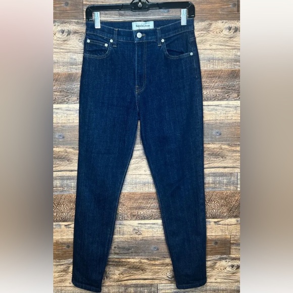Reformation Jeans Hepburn High Skinny Hayes Dark 28 denim classic spring boho - Picture 3 of 6